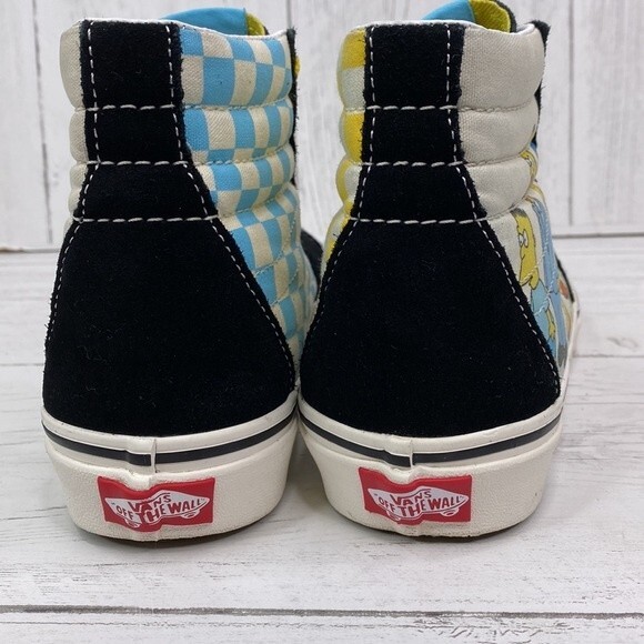 Vans x Simpsons SK8-HI Black and Yellow Shoes Sneakers in Womens Size 7 - Picture 7 of 10